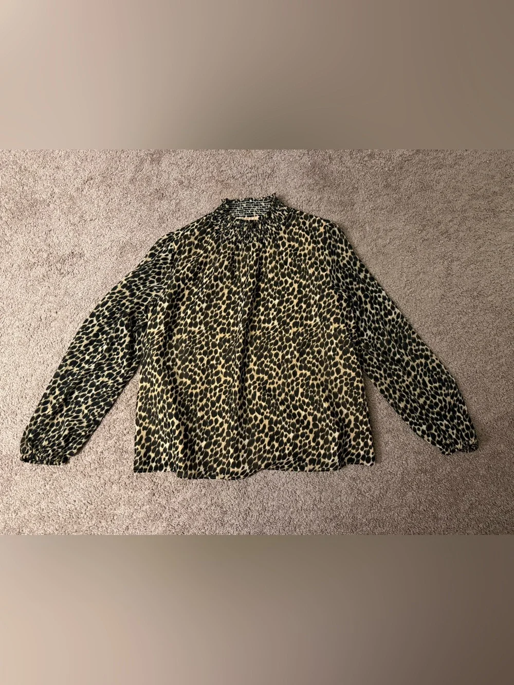 J Crew Leopard Print Blouse